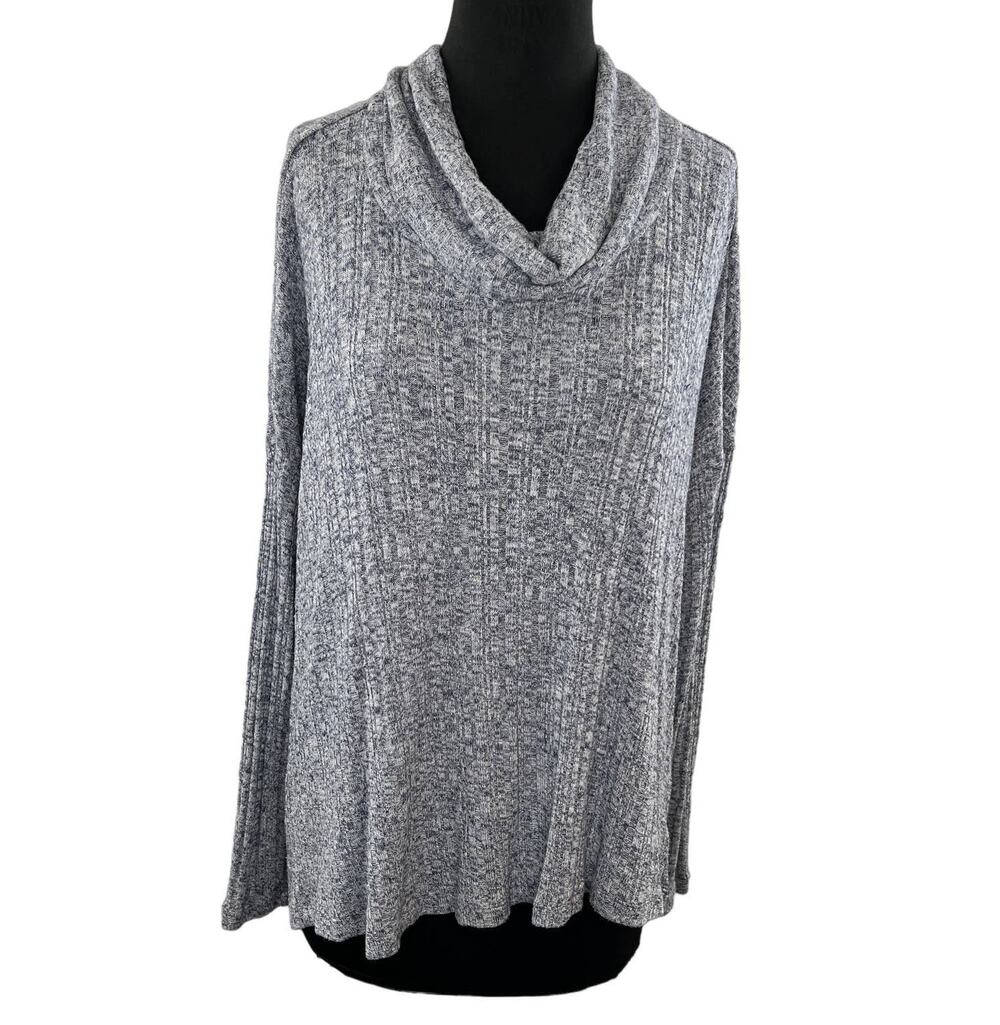 Anthropologie Akemi + Kin Heather Gray Knit Cowl Neck Pullover Sweater Top XS S